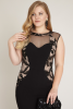 Rochie dreapta Plus Size negru Fevronia