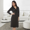 Rochie neagra plisata din lurex