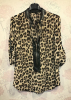 Bluza imprimeu leopard cu fermoar si