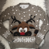 Pulover tricotat pentru craciun si sarbatorile de iarna cu