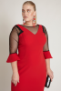 Rochie Plus Size cu maneci clopot rosu Elena