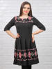 Rochie clos neagra cu imprimeu