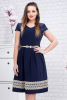 Rochie clos cu broderie Graciela bluemarin