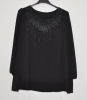 Bluza voal cu guler negru