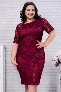 Rochie Plus-Size MARLO Bordo