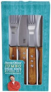 Set 4 cutite si furculite Jumbo Steak Jamie Oliver