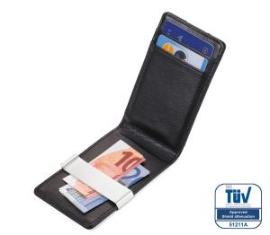 Suport carduri cu clip Troika CardSaver cu protectie RFID