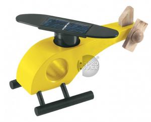 Elicopter solar lemn galben