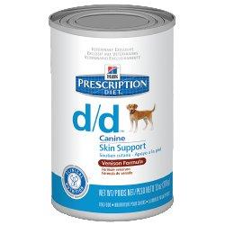 Hrana umeda pentru caini cu alergii Prescription Diet d/d vanat 370 g
