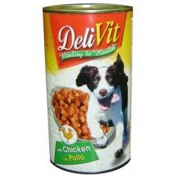 Hrana umeda pentru caini Delivit dog cu carne de pui 1250 g