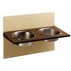 Castroane din inox cu suport pentru perete  2 x 2,6 l