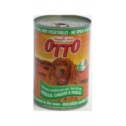 Hrana umeda caini Otto cu vitel, morcovi si mazare 400 g