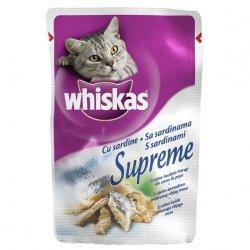Hrana umeda pentru pisici plic Whiskas supreme sardine 85 g