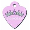 Medalion inima roz princess 25  x  30 mm
