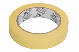 Banda adeziva hartie mascare galben, dimensiuni  24mm/40m, cantitate pachet: 6 piese, temperatura: 80&deg;C