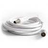 Cablu rf 3 m alb