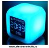 Ceas cubic translucent cu led 7 culori