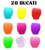 Lampioane zburatoare set 20 buc culori diverse la alegere+1 Lampion Inima