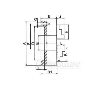 Universal cu 3 bacuri de precizie Bernardo PO3-C conform cu DIN 55027 PO3-400/C11, otel