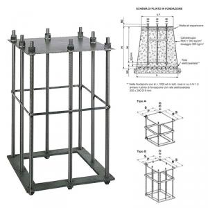 Armatura fundatie pentru macarale pivotante M1220