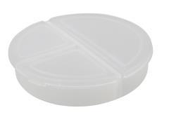 Cutie rotunda pentru medicamente Clear, alb