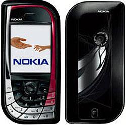 Carcasa Nokia 7610 negru/rosu