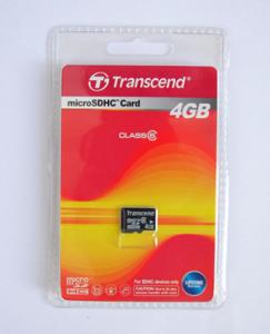 MicroSDHC 4GB Transcend fara adaptor