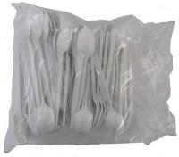 Lingurite Plastic Albe 100buc/set