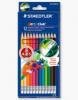 Creioane colorate Staedtler cu radiera 12/set  ST14450NC12