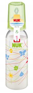 NUK Biberon PP 240ml + tetina silicon lapte, mar.1 (0-6 luni)