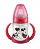 NUK DISNEY Mickey Mouse Biberon PP 150 ml cu 2 toarte si adaptor din silicon, + 6 luni