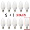 Set 9 plus 1 gratis becuri led drimus e14