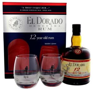 ROM EL DORADO 12YO WITH 2 GLASSES 70CL