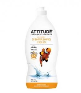 Detergent bio lichid de vase, grapefruit si bergamota, 700 ml, Attitude
