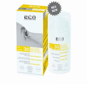 Lotiune fluida de protectie solara FPS 30 cu goji si rodie, 100 ml - Eco Cosmetics