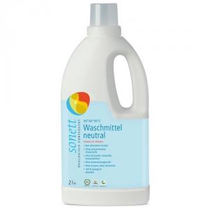 Detergent bio lichid de rufe color si albe Sensitiv, fara parfum, 2L - Sonett
