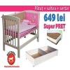 Patut bebe junior, sertar si saltea 7 cm cadou