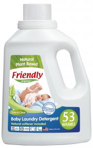 Detergent lichid BIO de rufe ptr. bebelusi, fara miros, 53 spalari, Friendly Organic
