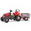 Tractor cu pedale si remorca copii rolly toys 800261 rosu