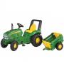Tractor Cu Pedale Si Remorca Copii ROLLY TOYS 035762 Verde