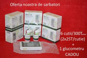 Testere glicemie, glucometru CADOU