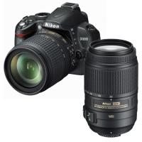 Nikon D3100 Kit 18-55 VR + 55-300 VR 14,2 Mpix CMOS, Full HD Movie, 7,5cm LCD