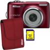 Nikon Coolpix L23 rosie 10,1 Mpix, 5x opt.Zoom, 6,7cm LCD