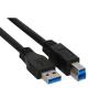 InLine USB 3.0 A - B SuperSpeed aurit, negru, 2,50 m