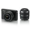 Nikon 1 j1 10-30 + 30-110 vr negru senzor cmos 10 mp, display 7.5cm