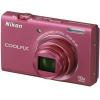 Nikon coolpix s6200 roz 16 mpix, 10x opt. zoom, hd movie