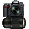 Nikon D7000 AF-S 18-105 VR+70-300 VR 16,2 Mpix CMOS, Full-HD-Video, 7,5cm LCD
