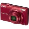 Nikon Coolpix S6150 rosu 16 Mpix, 7x opt. Zoom, HD Movie