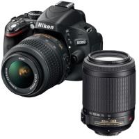 Nikon D5100 KIT 18-55VR + 55-200VR 16,2 Mpix CMOS, Full-HD-Video, 7,5cm LCD