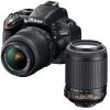 Nikon d5100 kit 18-55vr + 55-200vr 16,2 mpix cmos, full-hd-video,